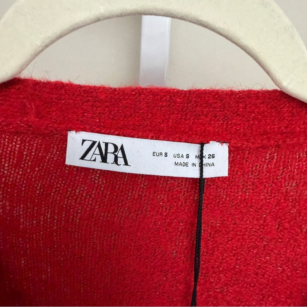 Zara women’s  Red Sweater cardigan size S new with tags - Picture 5 of 5